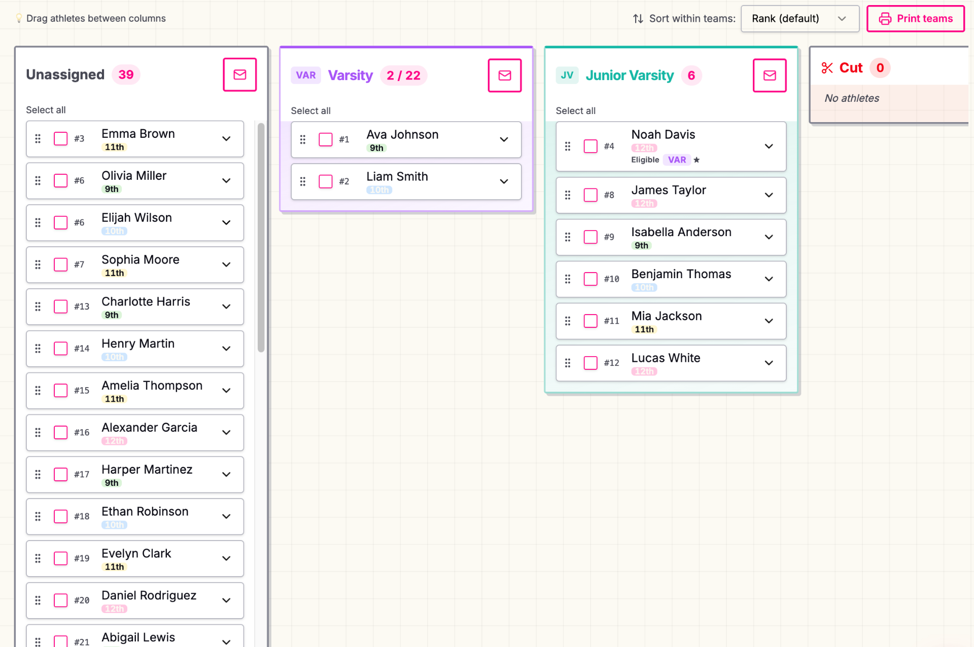 Tryout Tracker - Cheer tryouts without the chaos